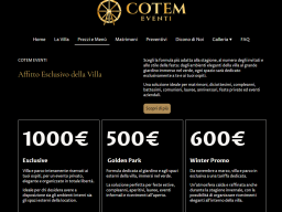 Progetto web per location eventi a Castelverde