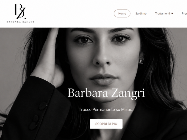 Homepage del sito Barbara Zangri